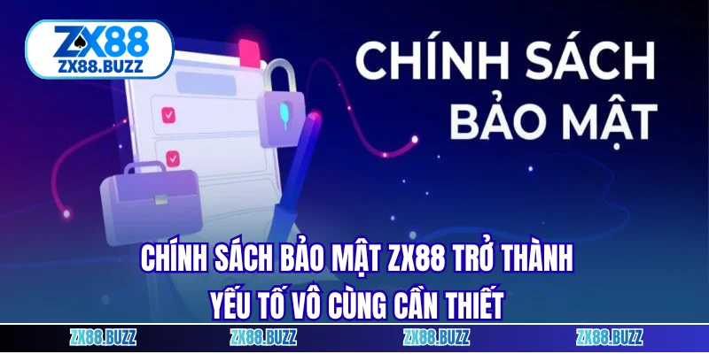 Chính sách bảo mật ZX88 trở thành yếu tố vô cùng cần thiết