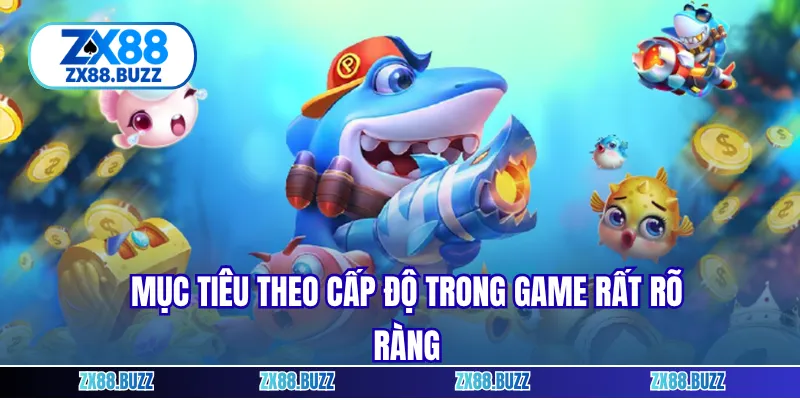Mục tiêu theo cấp độ trong game rất rõ ràng